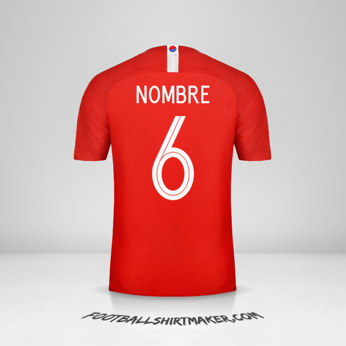 Jersey Corea del Sur 2018 -  nombre - 6