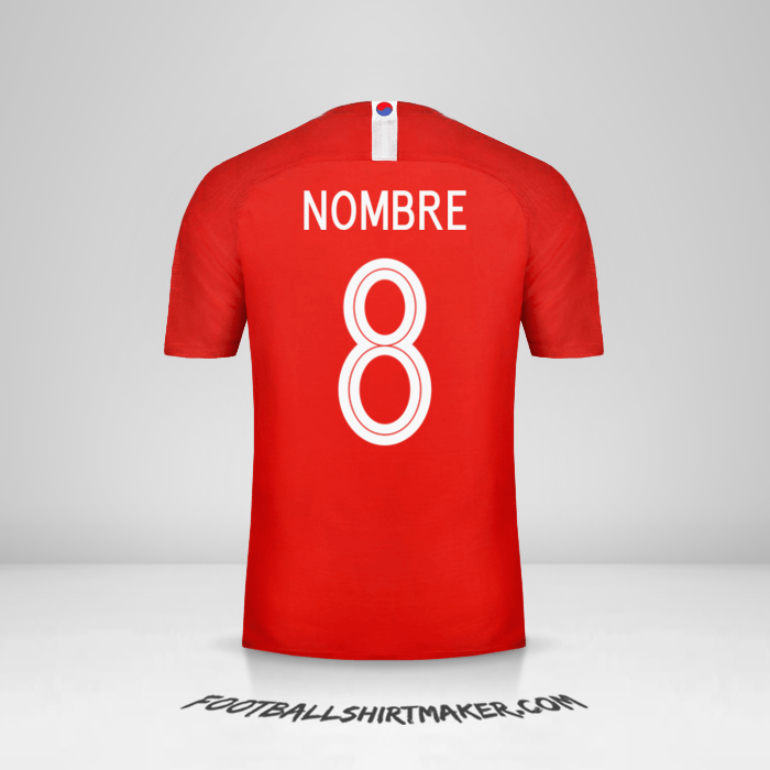 Jersey Corea del Sur 2018 -  nombre - 8