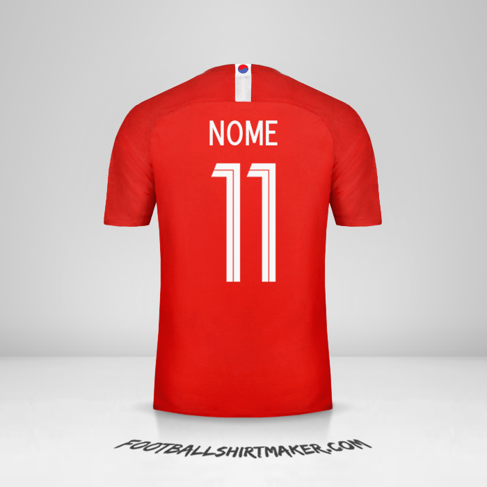Camisa Coreia do Sul 2018 -  nome - 11