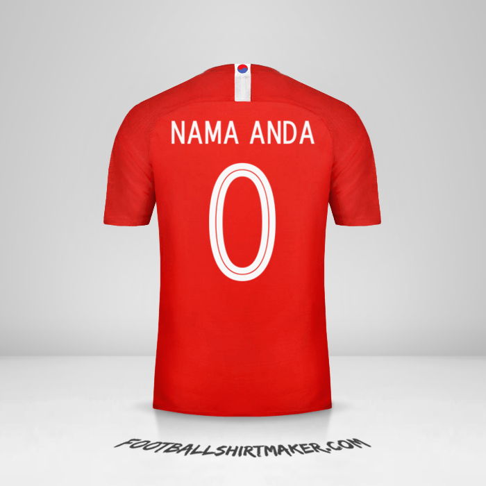 Jersey Korea Selatan 2018 -  nama anda - 0