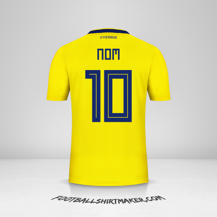 Maillot Suède 2018 -  nom - 10