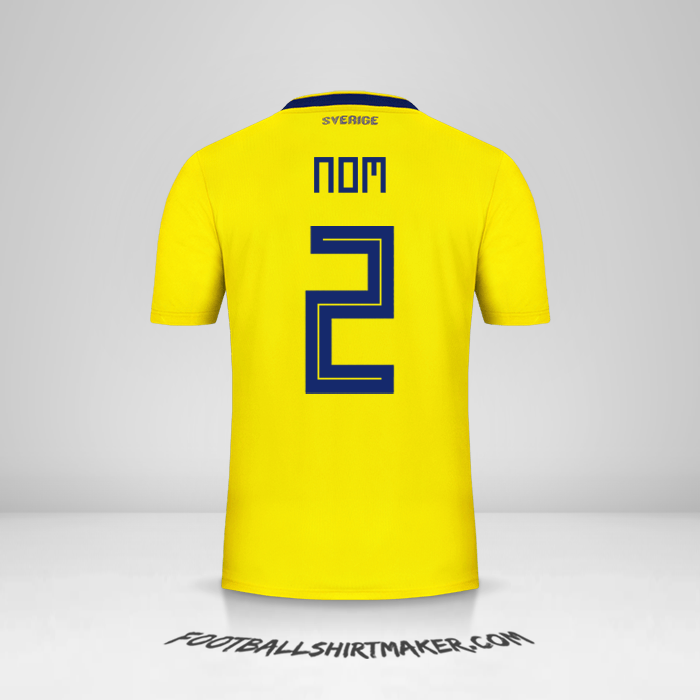 Maillot Suède 2018 -  nom - 2