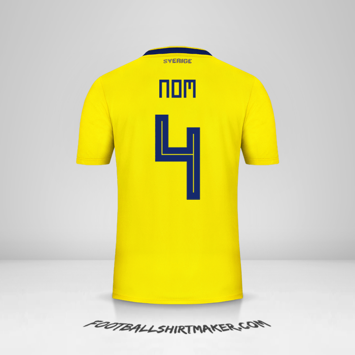 Maillot Suède 2018 -  nom - 4
