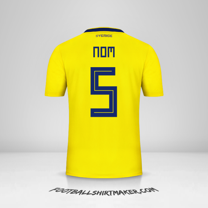 Maillot Suède 2018 -  nom - 5