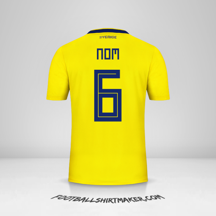 Maillot Suède 2018 -  nom - 6