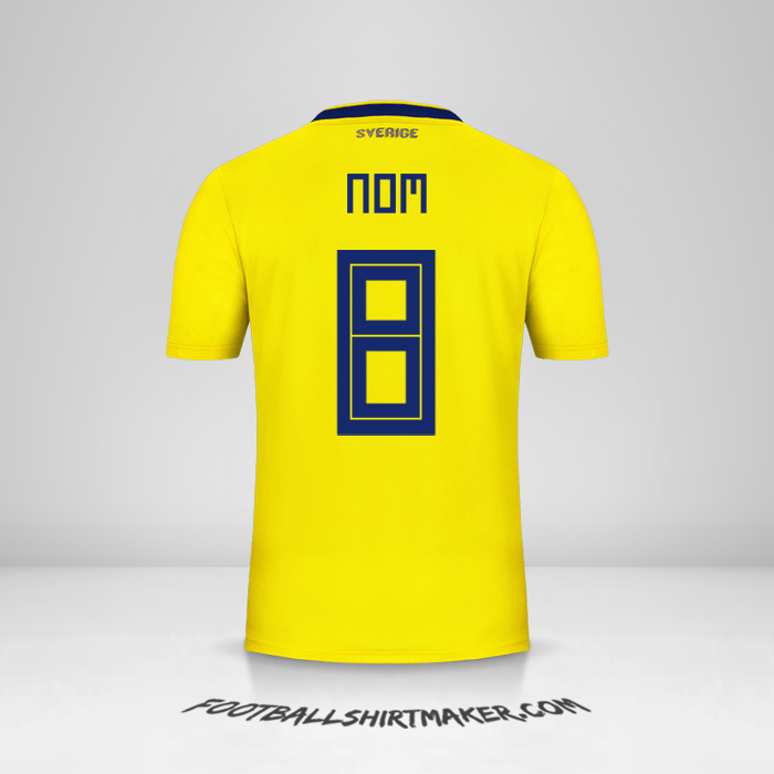 Maillot Suède 2018 -  nom - 8