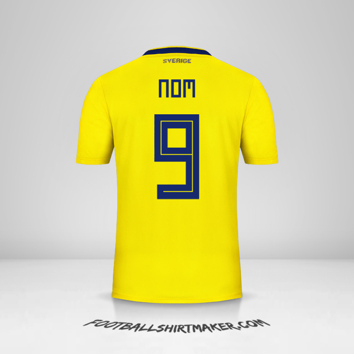 Maillot Suède 2018 -  nom - 9
