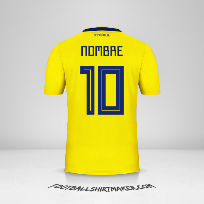 Jersey Suecia 2018 -  nombre - 10