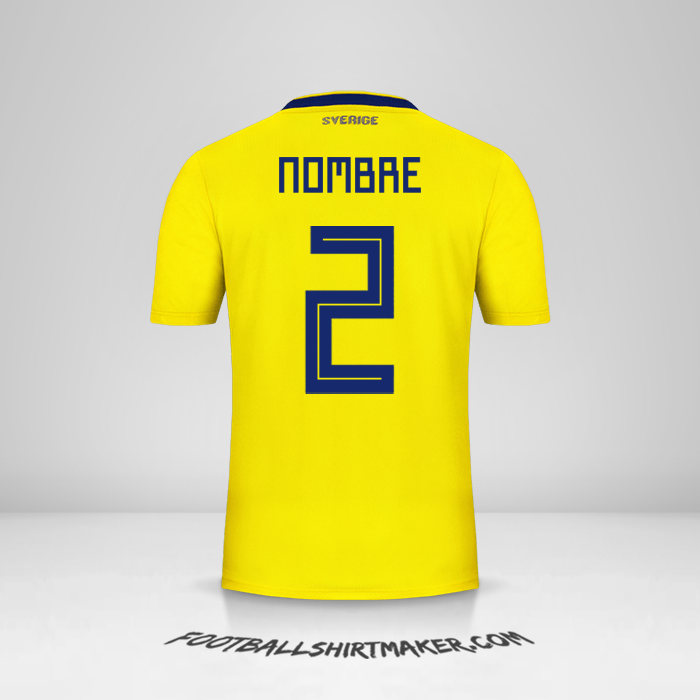 Jersey Suecia 2018 -  nombre - 2