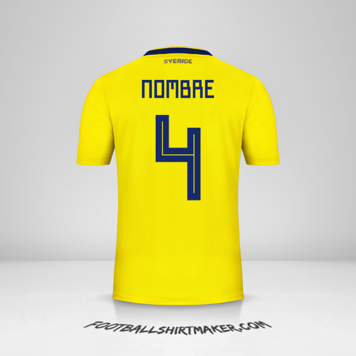 Jersey Suecia 2018 -  nombre - 4