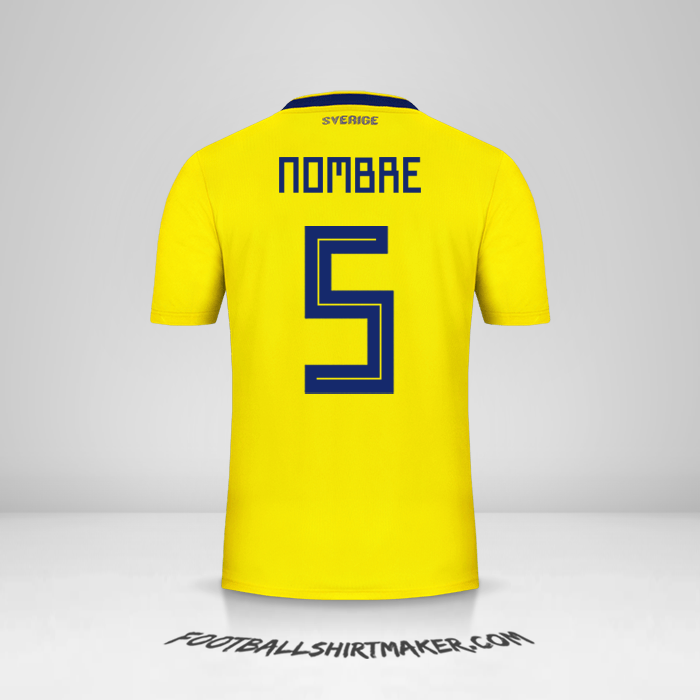 Jersey Suecia 2018 -  nombre - 5