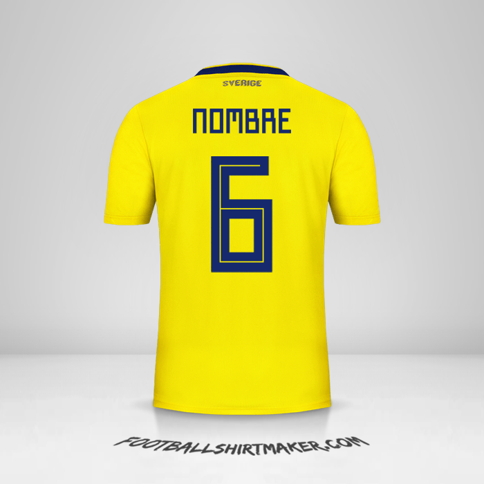 Jersey Suecia 2018 -  nombre - 6