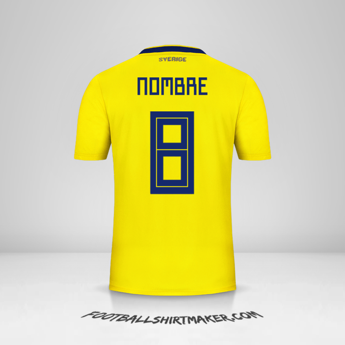 Jersey Suecia 2018 -  nombre - 8