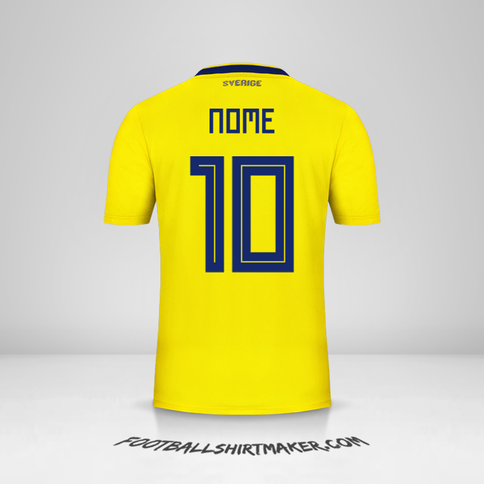 Camisa Suécia 2018 -  nome - 10