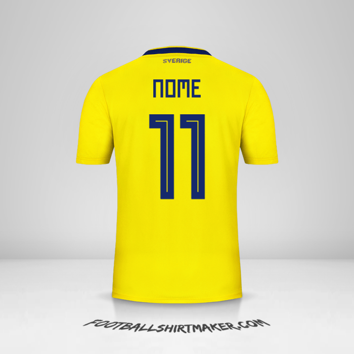 Camisa Suécia 2018 -  nome - 11