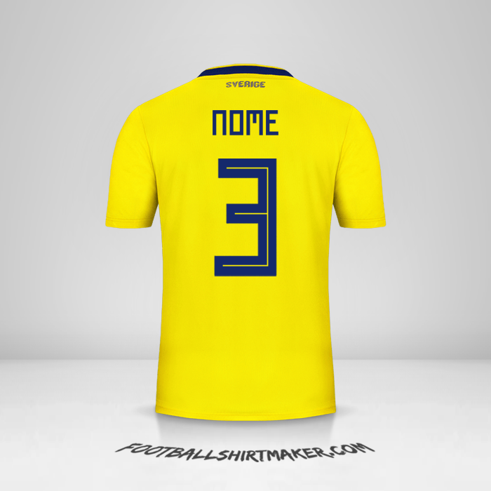 Camisa Suécia 2018 -  nome - 3
