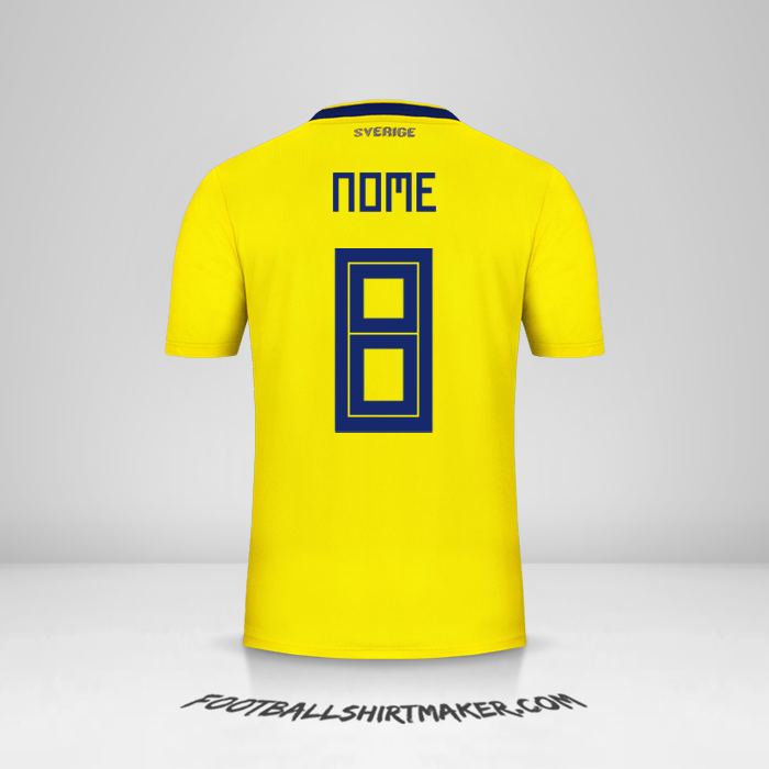 Camisola Suécia 2018 -  nome - 8