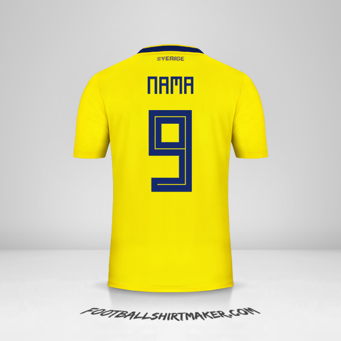 Jersey Swedia 2018 -  nama - 9