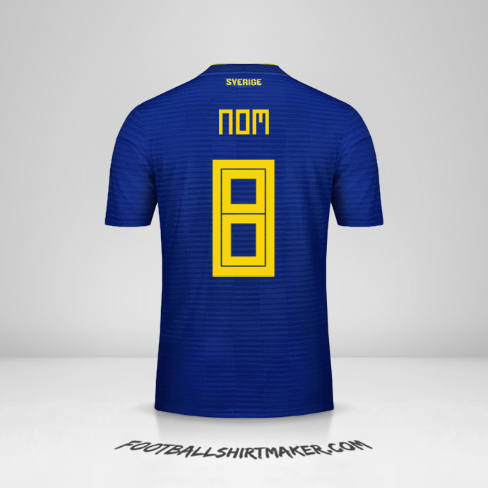 Maillot Suède 2018 Extérieur -  nom - 8