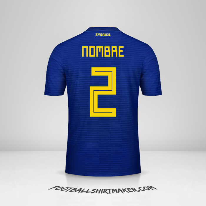 Jersey Suecia 2018 Visita -  nombre - 2