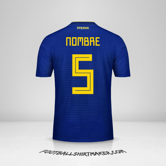 Jersey Suecia 2018 Visita -  nombre - 5