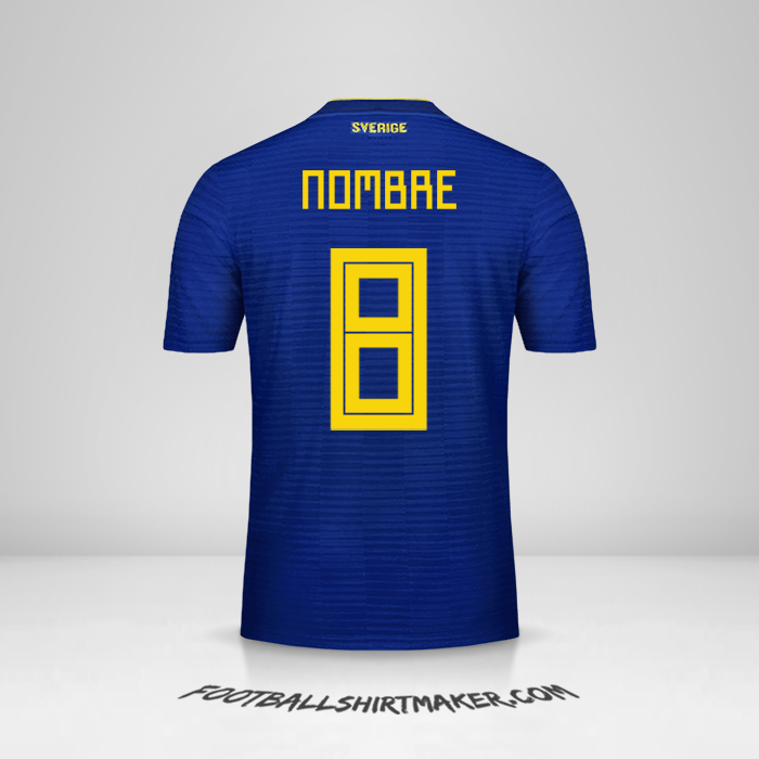 Jersey Suecia 2018 Visita -  nombre - 8