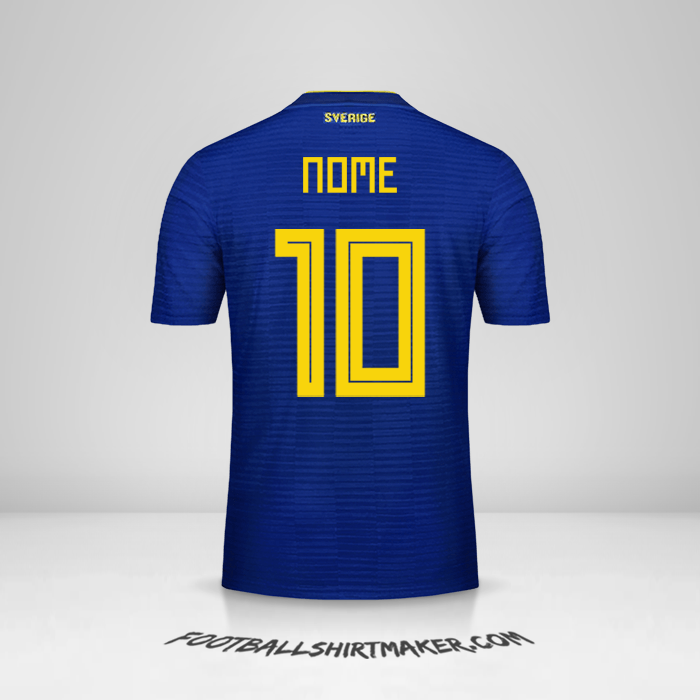 Maglia Svezia 2018 Seconda -  nome - 10