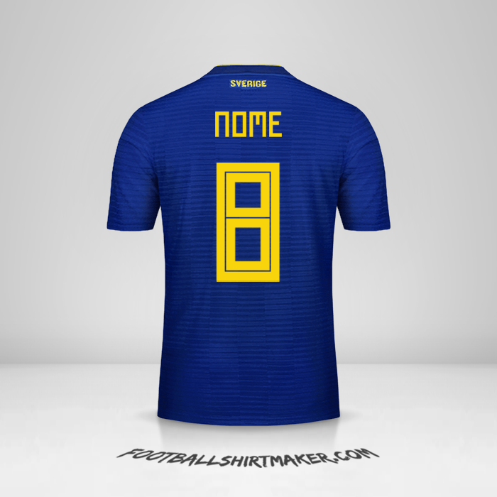 Camisola Suécia 2018 Alternativa -  nome - 8