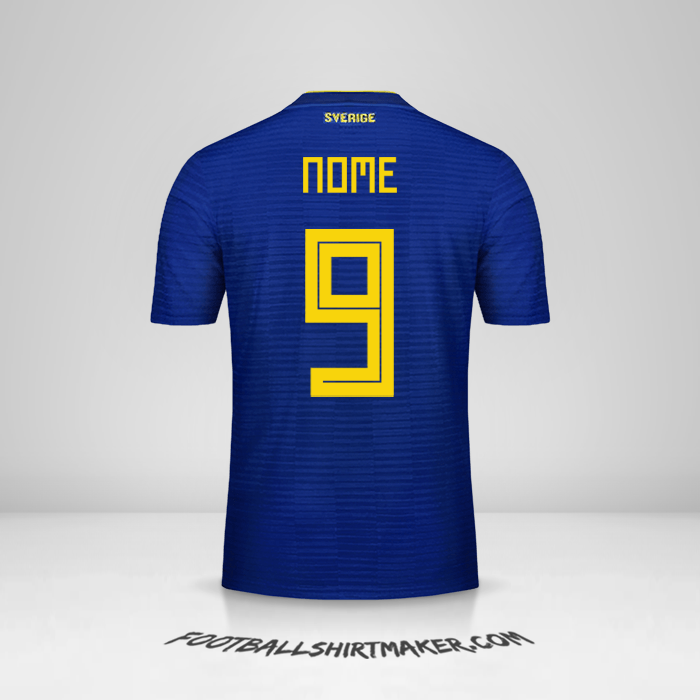 Maglia Svezia 2018 Seconda -  nome - 9