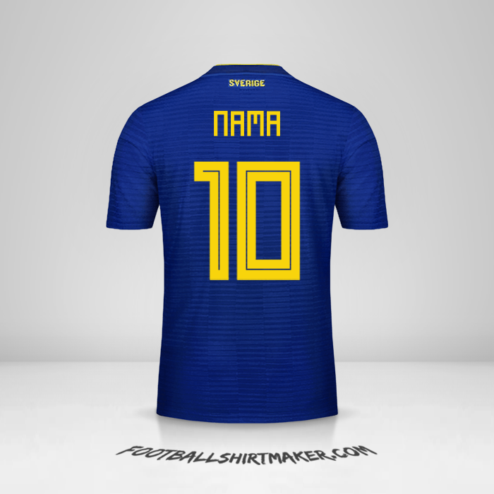 Jersey Swedia 2018 Alternatif -  nama - 10