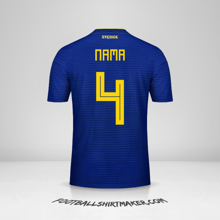 Jersey Swedia 2018 Alternatif -  nama - 4