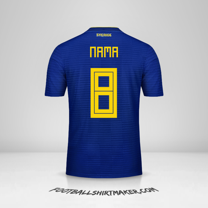 Jersey Swedia 2018 Alternatif -  nama - 8