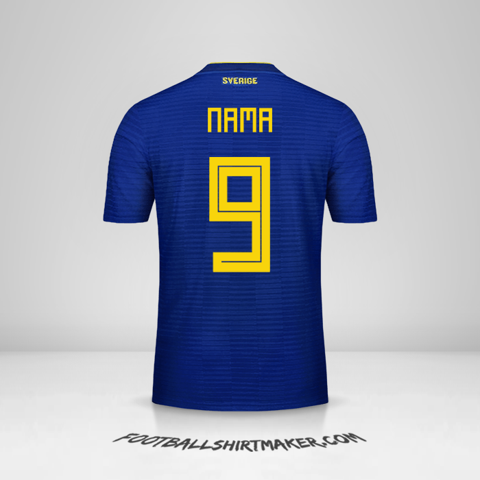 Jersey Swedia 2018 Alternatif -  nama - 9