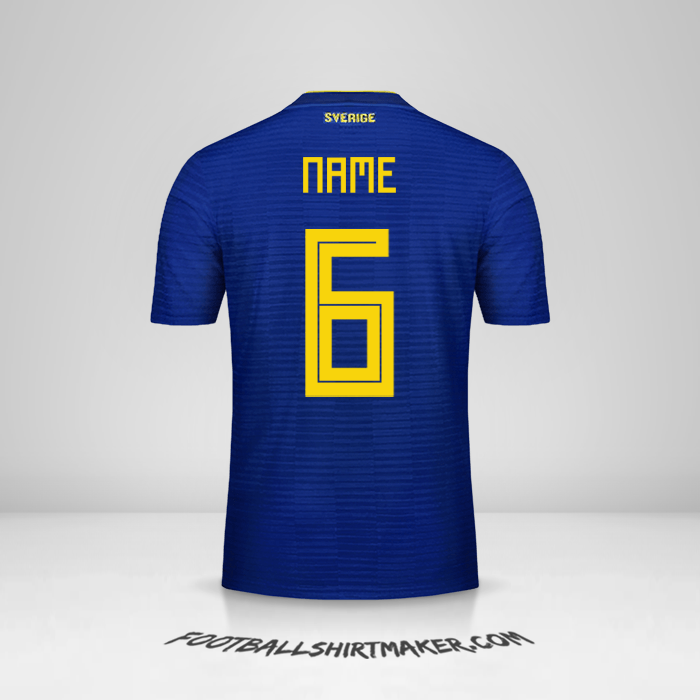 Jersey Sweden 2018 Away -  name - 6