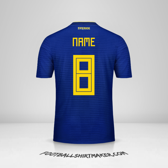 Jersey Sweden 2018 Away -  name - 8