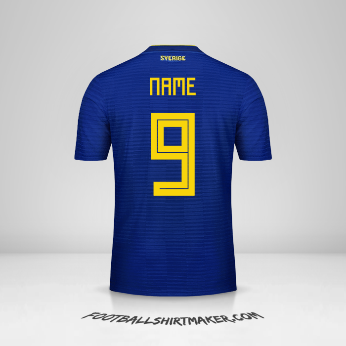 Jersey Sweden 2018 Away -  name - 9