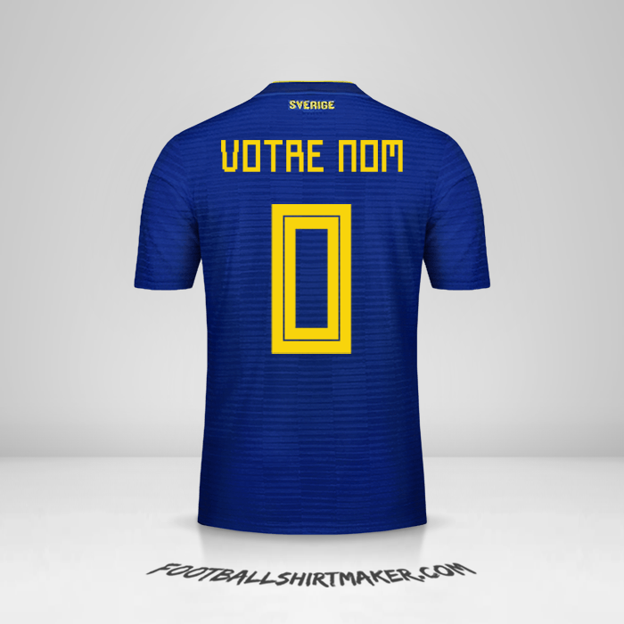 Maillot Suède 2018 II -  votre nom - 0