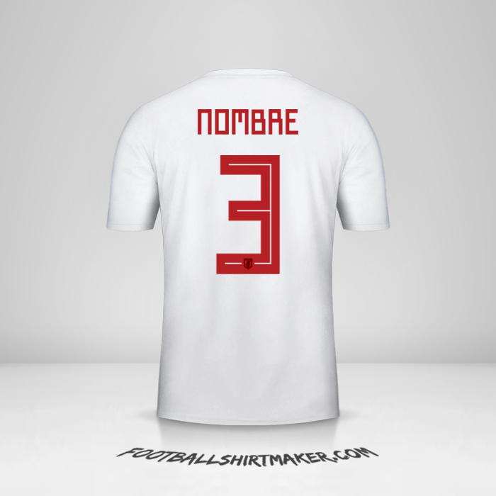 Jersey Japon 2018 Visita -  nombre - 3