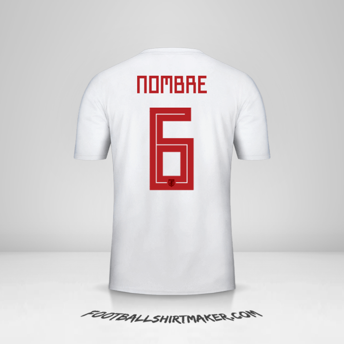 Jersey Japon 2018 Visita -  nombre - 6