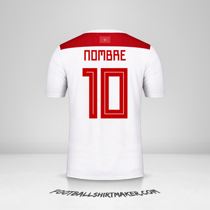 Jersey Marruecos 2018 Visita -  nombre - 10