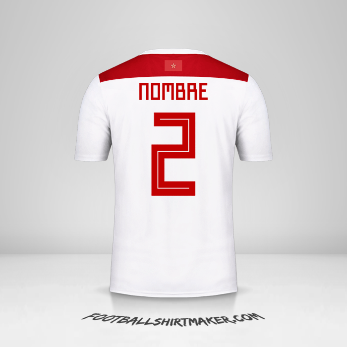Camiseta Marruecos 2018 Visita -  nombre - 2