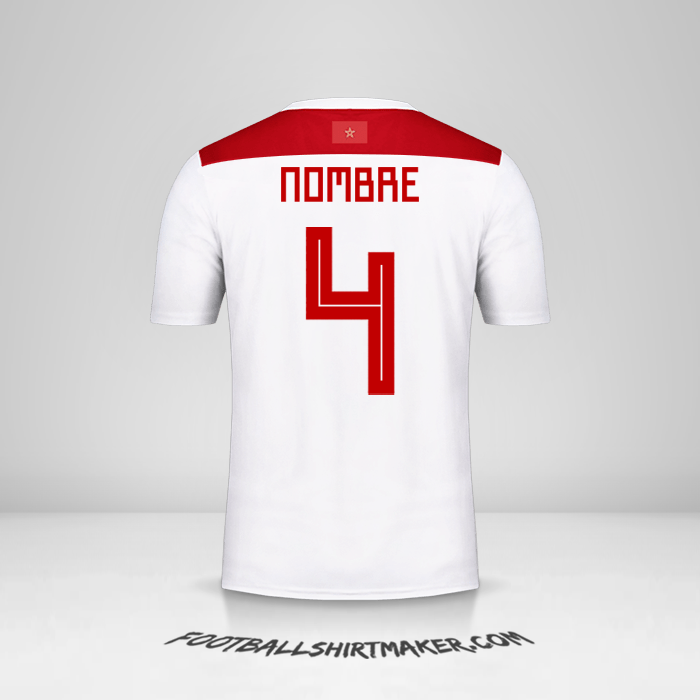 Camiseta Marruecos 2018 Visita -  nombre - 4