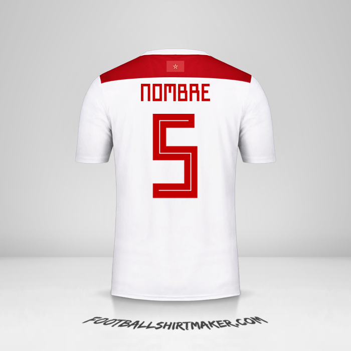 Jersey Marruecos 2018 Visita -  nombre - 5