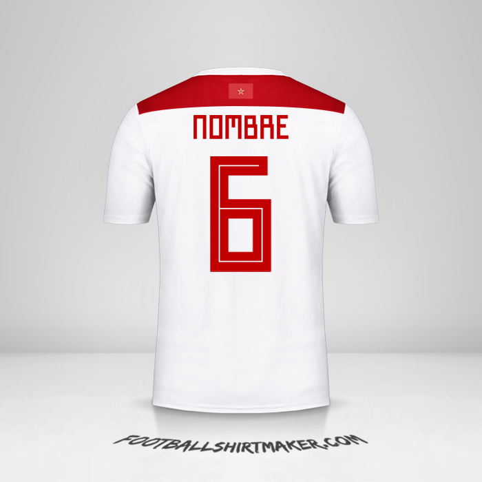Jersey Marruecos 2018 Visita -  nombre - 6
