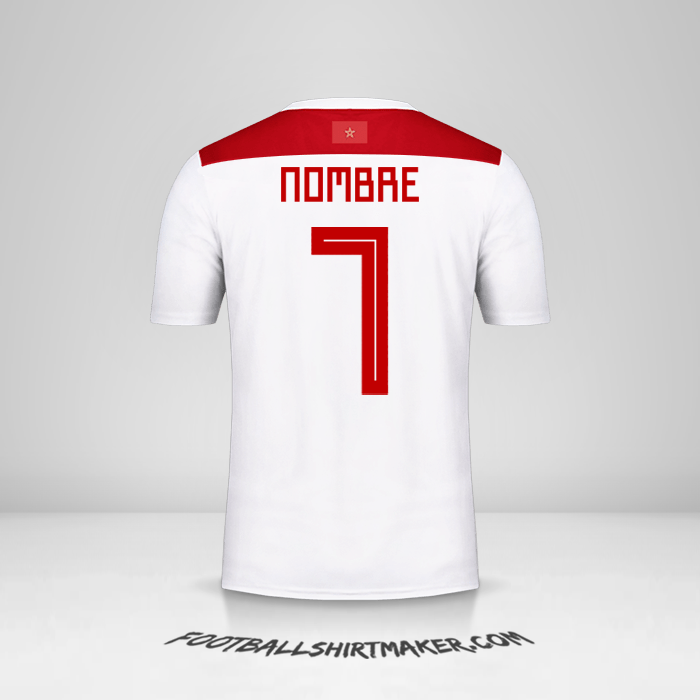 Jersey Marruecos 2018 Visita -  nombre - 7