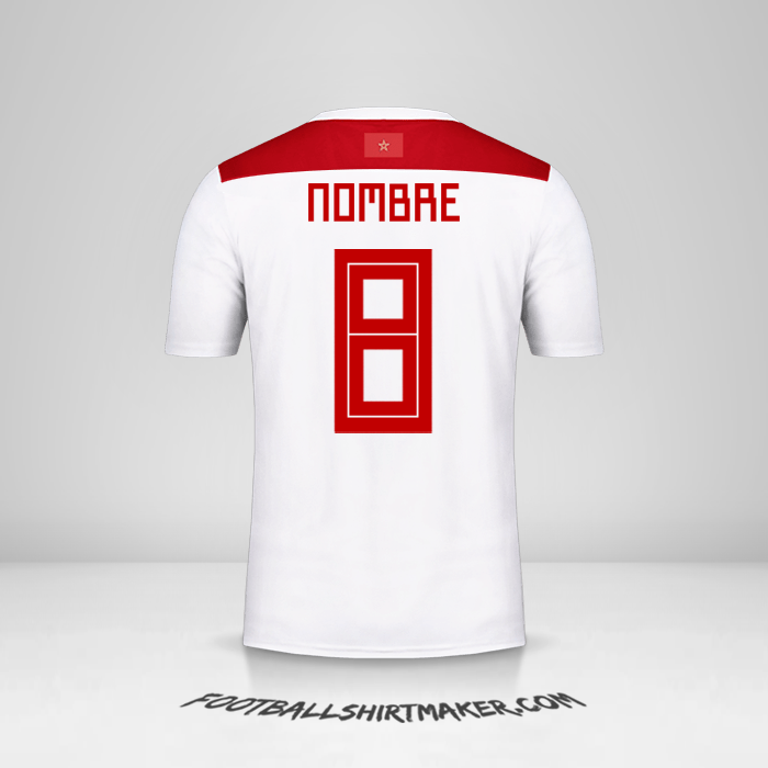 Jersey Marruecos 2018 Visita -  nombre - 8