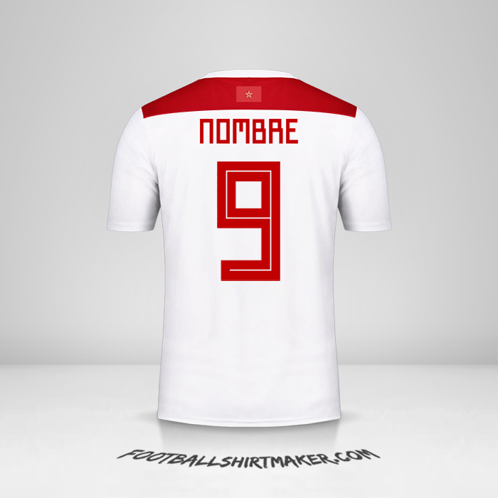 Jersey Marruecos 2018 Visita -  nombre - 9