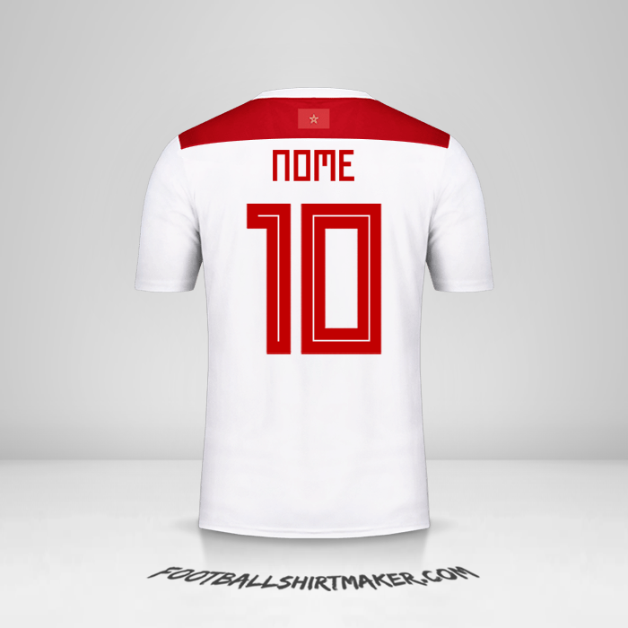 Maglia Marocco 2018 Seconda -  nome - 10