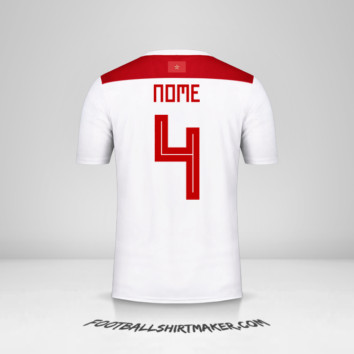 Maglia Marocco 2018 Seconda -  nome - 4
