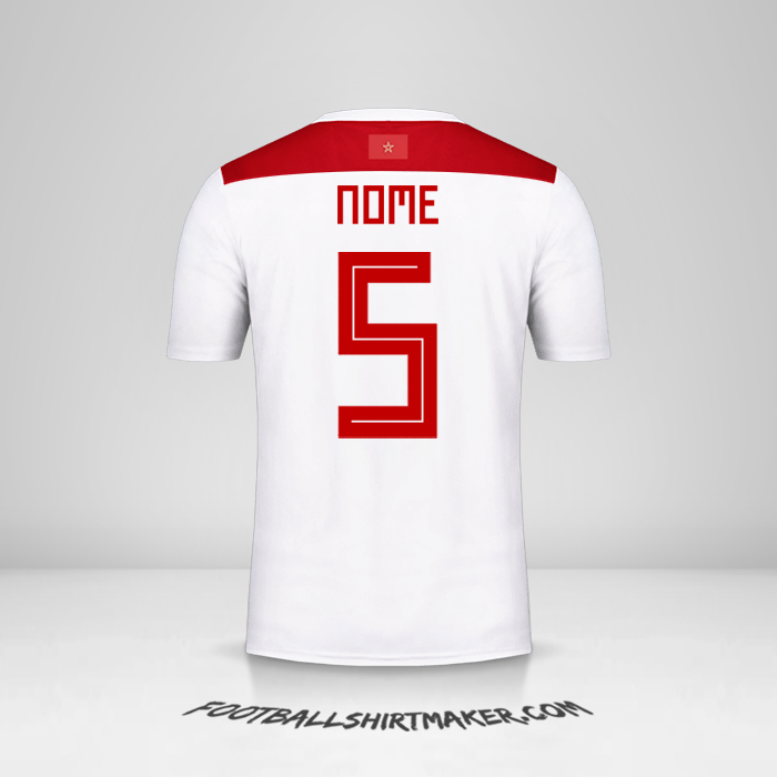 Camisola Marrocos 2018 Alternativa -  nome - 5